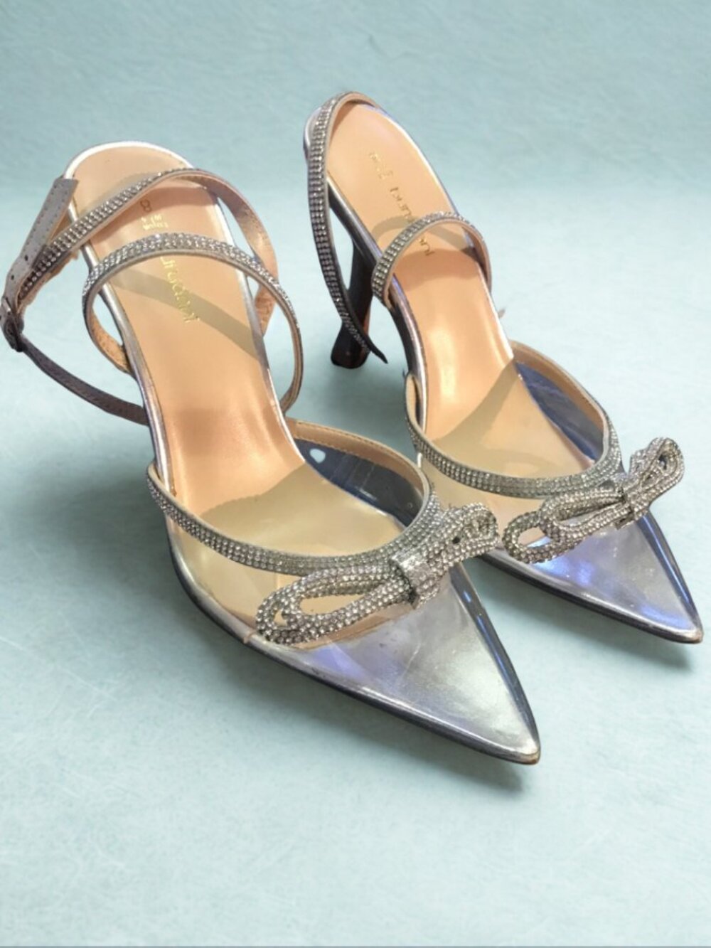 Burudani Rhinestone Bow Stiletto Heels
